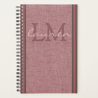 Planejador de Bem-Estar Design em Linho Vermelho V