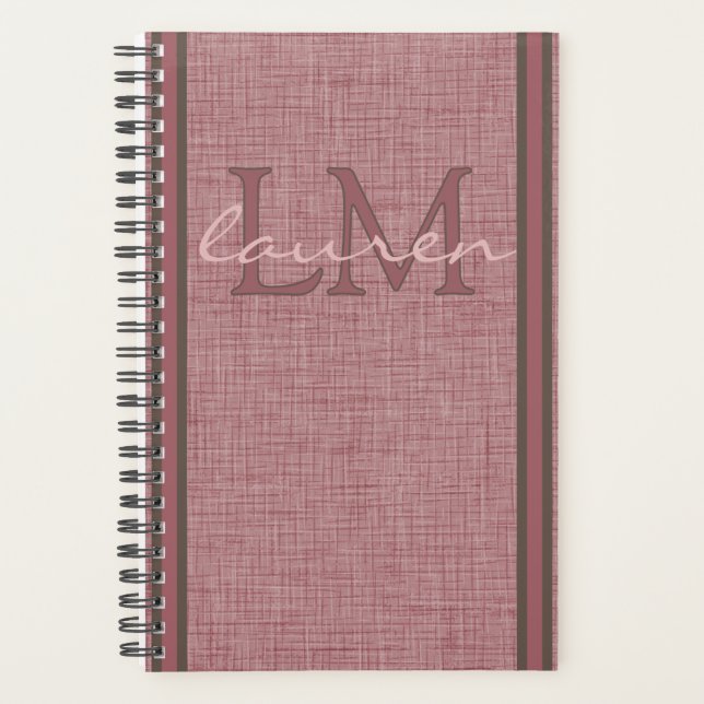 Planejador de Bem-Estar Design em Linho Vermelho V (Frente)
