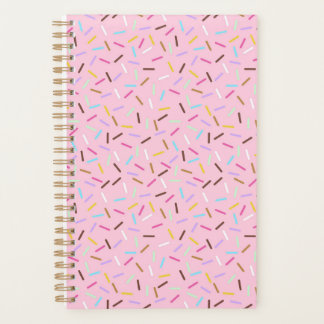 Planejador de Caderno de Confeitos de Donut Rosa A