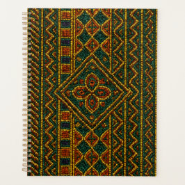 Planejador de Calendário Africano Luxuoso Kente co