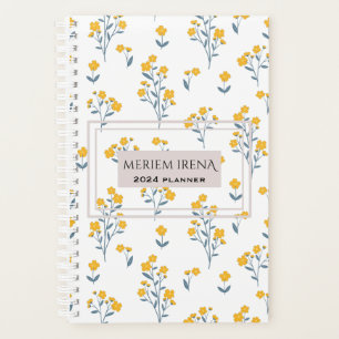 planejador de calendário legal floral elegante par
