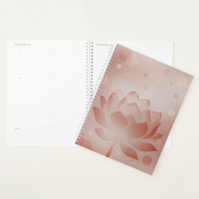 Planejador de capa dura Red Lotus Glow (Exibição)