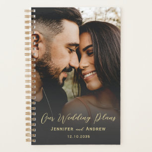 Planejador de Casamento de Foto e Caligrafia Moder