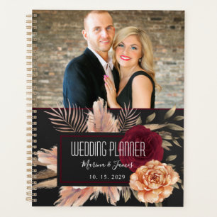 Planejador de Casamento de Fotos Florais Elegantes