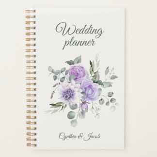 Planejador de Casamento de Rosas Lavanda Eucalipto
