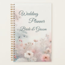 Planejador de Casamento Delicado com Flor de Rainh