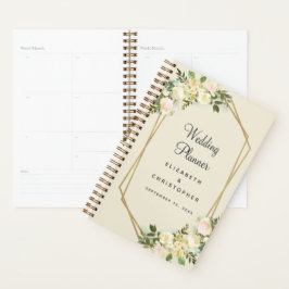 Planejador de Casamento Elegante Chic Moldura Dour