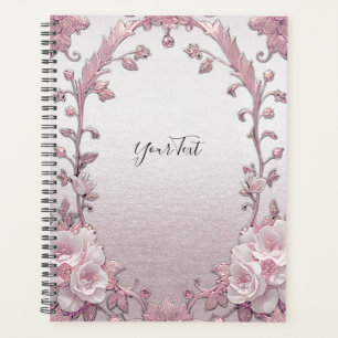 Planejador de Casamento Floral Rosa Único