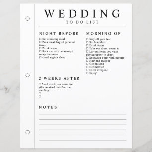 Planejador de Casamento Mínimo Página da Noite Ant