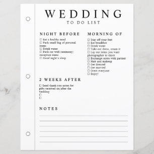 Planejador de Casamento Mínimo Página da Noite Ant
