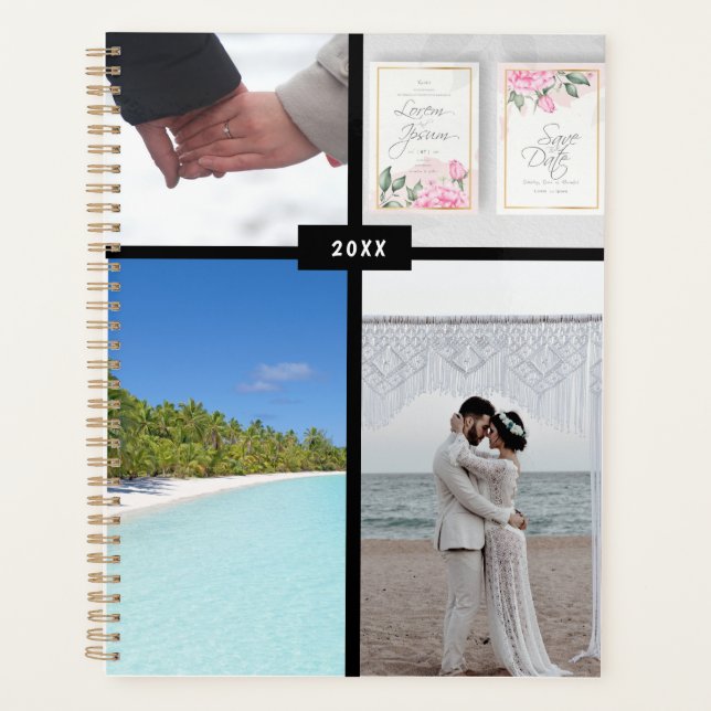Planejador de Casamento Personalizado Datado de 4  (Frente)