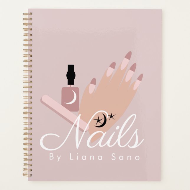 Planejador de Compromissos de Artista de Unhas com (Frente)
