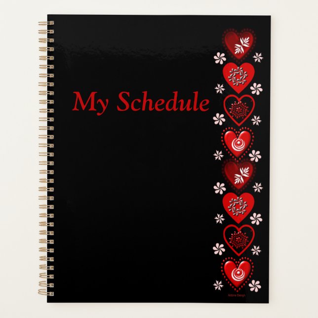 Planejador de Coração Vermelho (Frente)