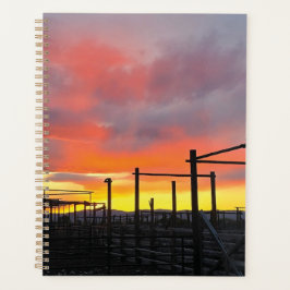 Planejador de Corral ao Pôr do Sol