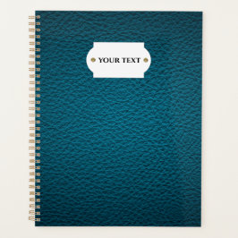 Planejador de couro azul