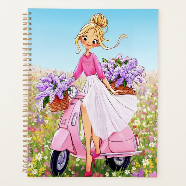 Planejador de Design de Flores de Primavera (Frente)