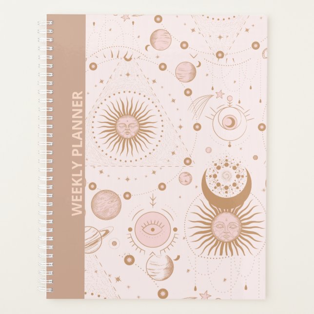 PLANEJADOR DE DESIGN POR SEMANA DO PINK BOHO (Frente)