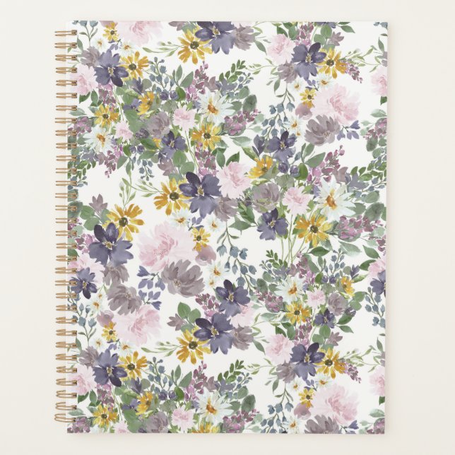 Planejador de Dia Floral de Primavera (Frente)