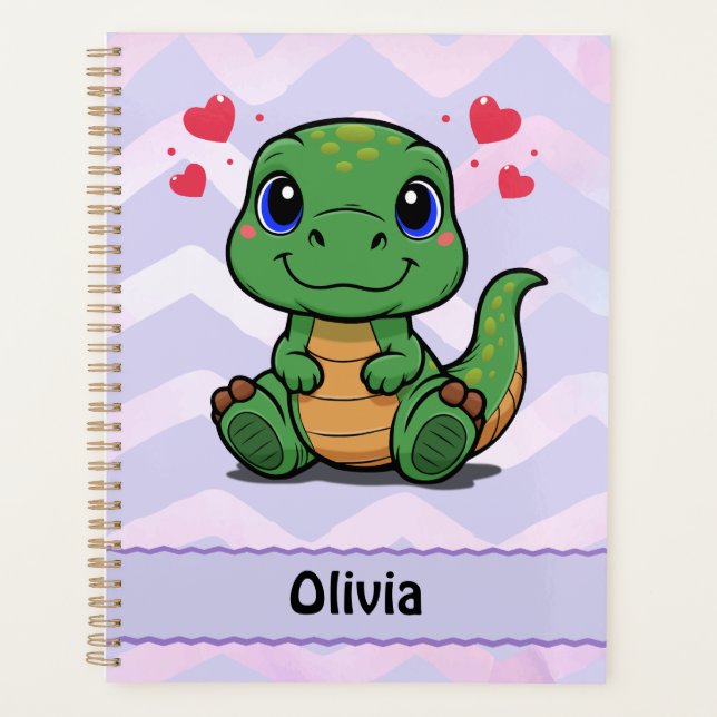 Planejador de Dinossauro T-Rex Personalizado (Frente)
