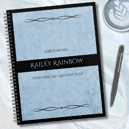 Planejador de Escritório Moderno Azul Pó Mínimo Pr