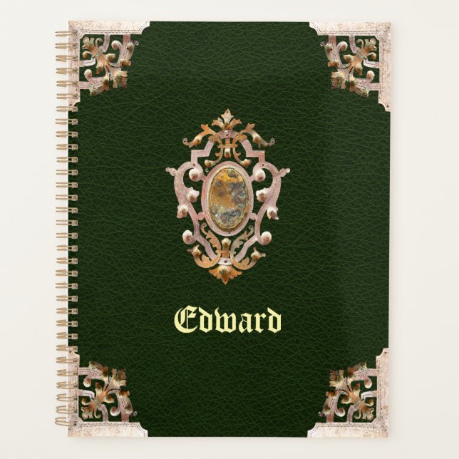 Planejador de Estilo Antiquado Renascentista (Verd (Frente)