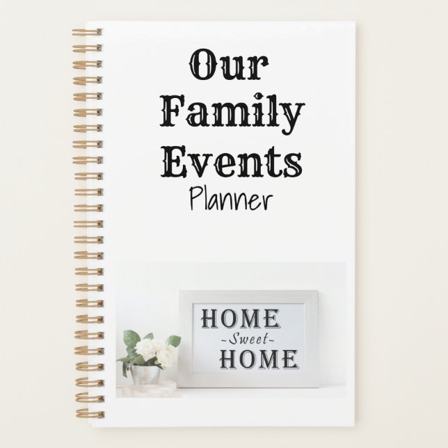 Planejador de Eventos da Família Home Sweet (Frente)