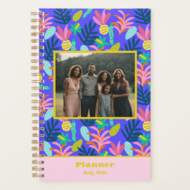 Planejador de família com foto personalizada flora
