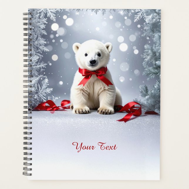 Planejador de Férias de Natal do Urso Polar (Frente)