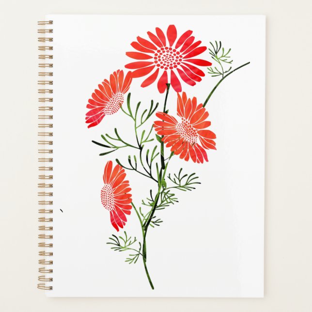 Planejador de Flores Laranja (Frente)