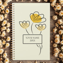 Planejador de Flores Minimalista Simples