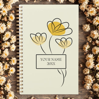 Planejador de Flores Minimalista Simples
