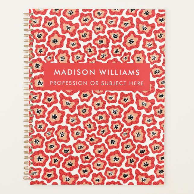 Planejador de Flores Modernas Mínimas (Frente)