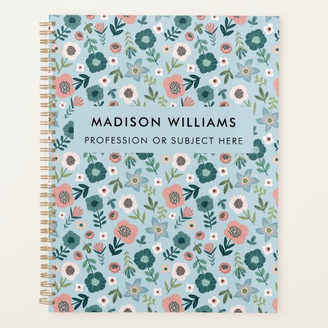 Planejador de Flores Modernas Mínimas (Frente)