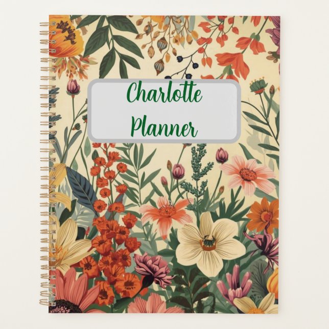 Planejador de Flores Personalizado Chic Produtivid (Frente)