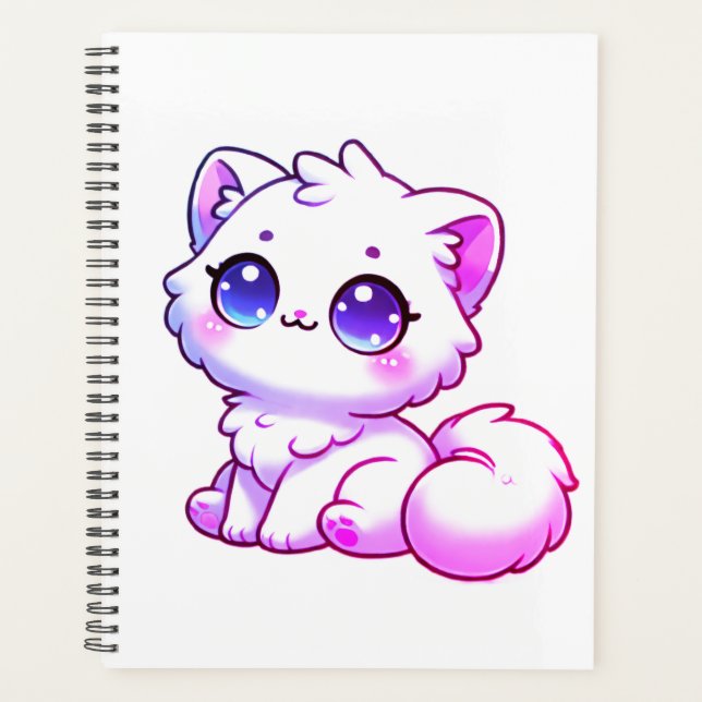 Planejador de Gatinho Fofo Kawaii  (Frente)