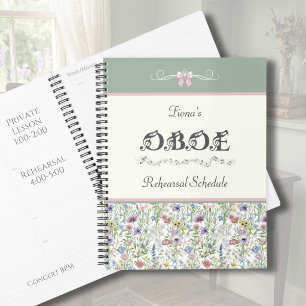 Planejador de Horário de Ensaios de Oboé Flor Silv