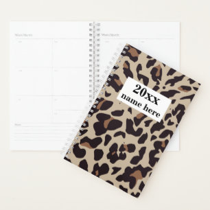 Planejador de Impressão Castanho-Leopardo Personal