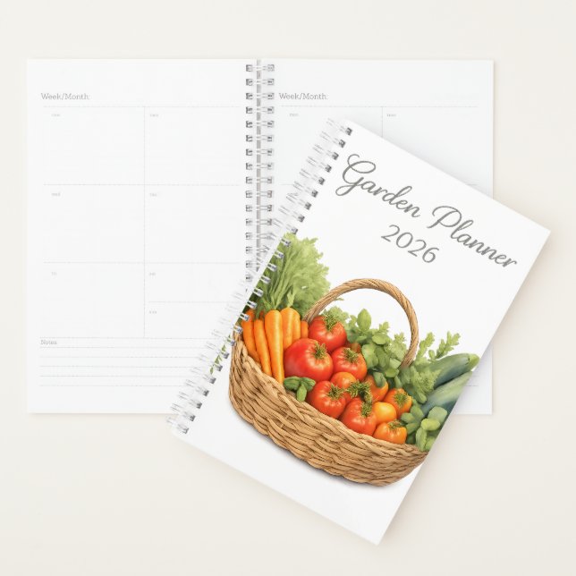 🥕🍅 Planejador de Jardim 2026 🌱📔 (Exibição)