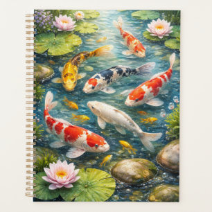 Planejador de Lago de Peixes Koi Sereno