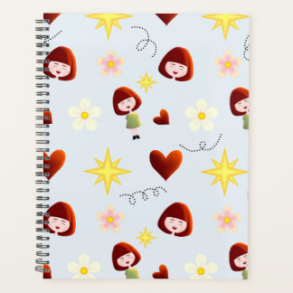 Planejador de Menina Floral Fofo