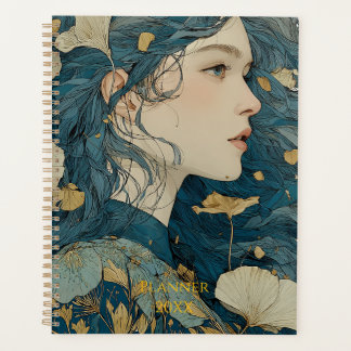 Planejador de Mulher Floral Art Nouveau