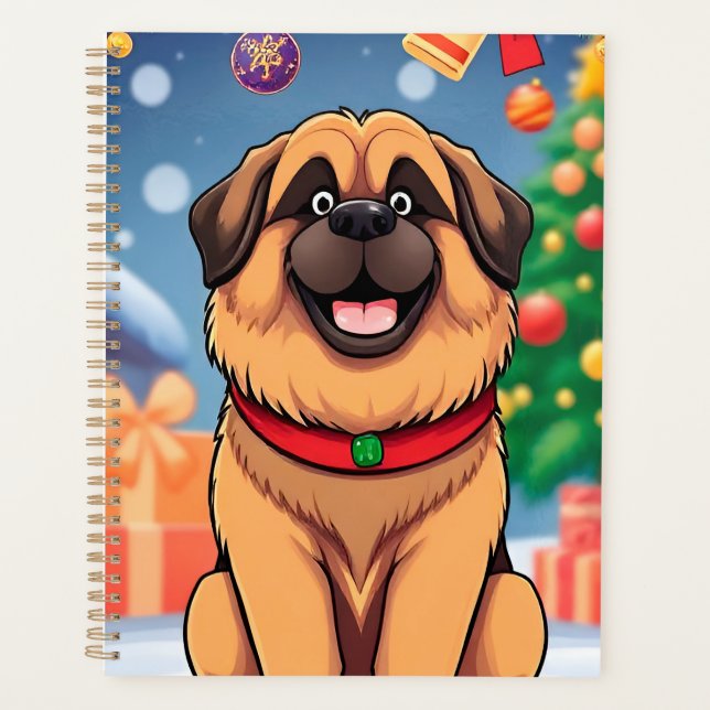 Planejador de Natal de Cachorro Engraçado Presente (Frente)