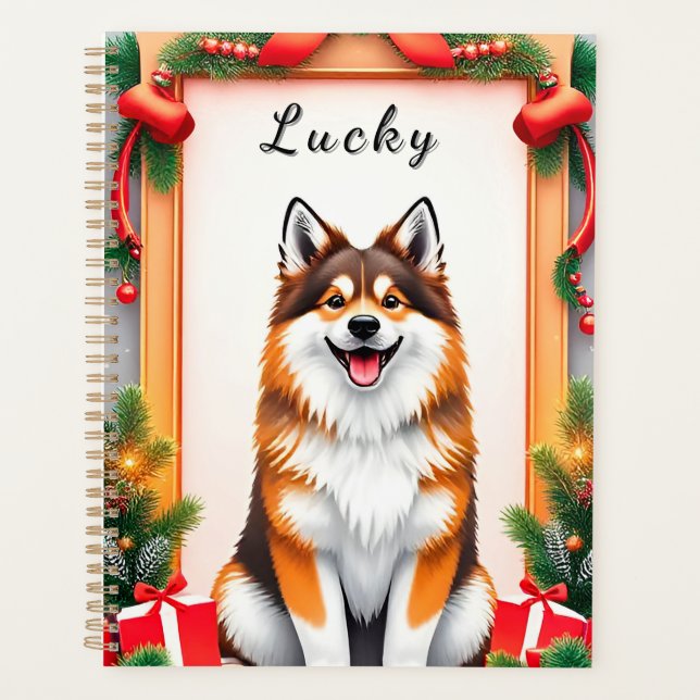 Planejador de Natal de Cachorro Fofo Presente de D (Frente)