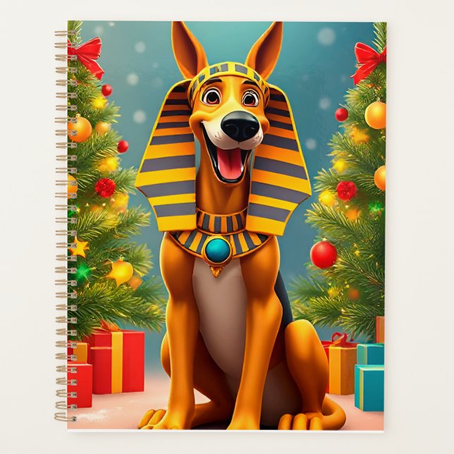 Planejador de Natal do Cão Faraó Presente de Feria (Frente)
