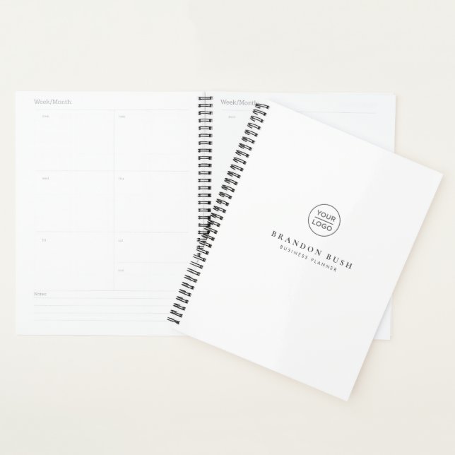 Planejador de negócios branco personalizado do log (Exibição)