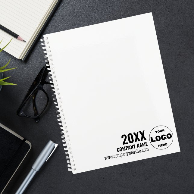 Planejador de negócios de logotipo personalizado 2 (Custom Logo Business Planner 2026 – Black & White)