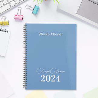 Planejador de Negócios Mensal Dusty Blue Semanal