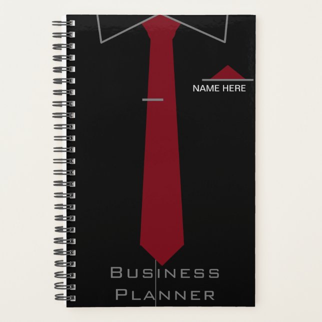 Planejador de Negócios Personalizado com Nome Pers (Frente)