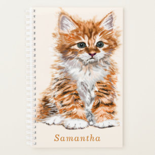 Planejador de Nomes Personalizado com Gato Bebê Cu