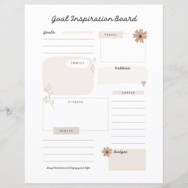 Planejador de Página de Quadro de Inspiração de Me (Frente)